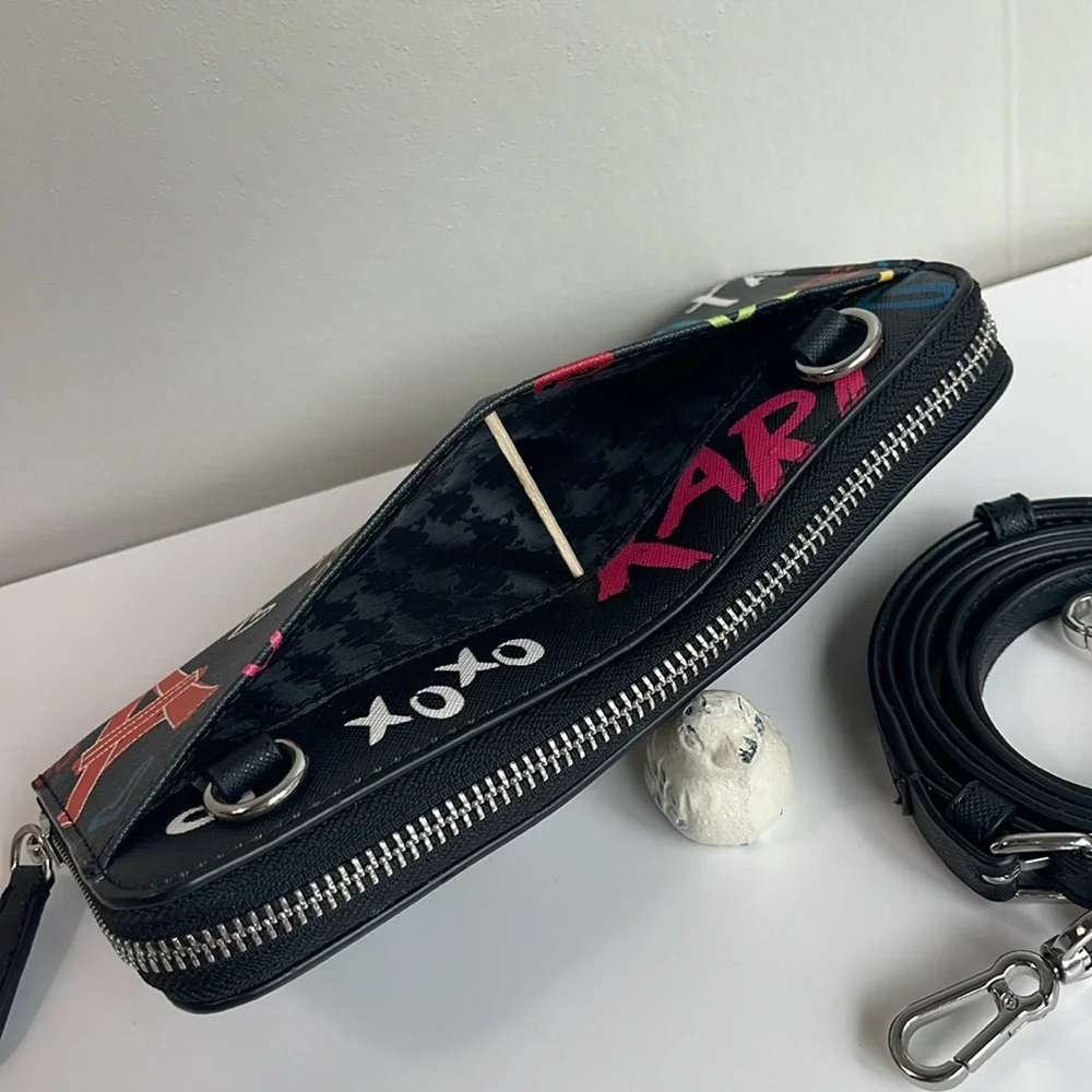 Karl Lagerfeld Paris Genuine Leather Wallet Crossbody